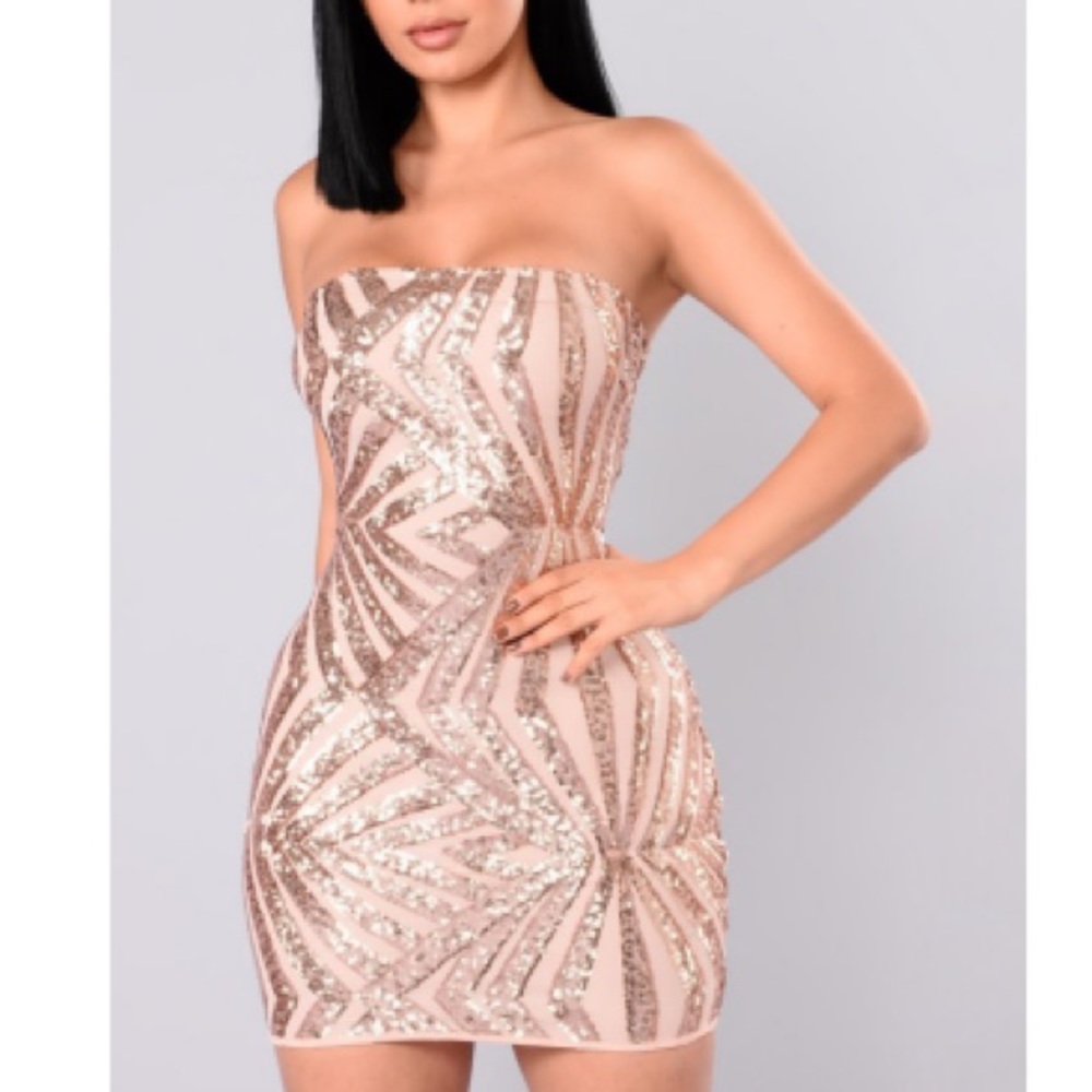 😍😍Dream Date Sexy Black Gold Mini Dress - Picture 5 of 6